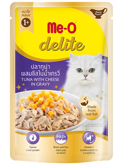 ME-O DELITE VỊ CÁ NGỪ VÀ PHO MAI- TUNA & CHEESE 70G