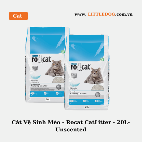 Rocat Cát Vệ Sinh Cho Mèo-Cát Đất Sét 20L (17kg)