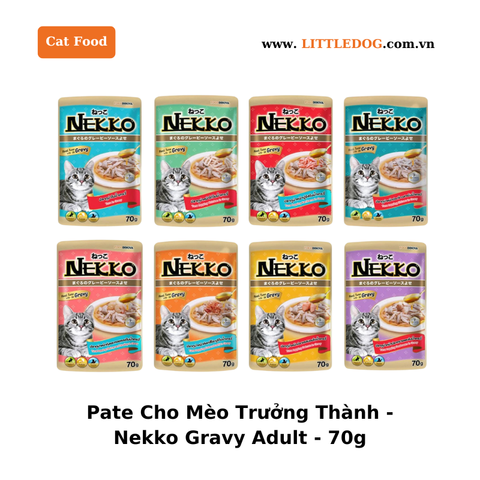 Pate Mèo Nekko Dạng Sốt - Gravy Adult Gói/70g