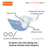 Tã Quần Cho Chó Cái - Sukina Petto - Female Pet Diaper ( XSSS-XL)