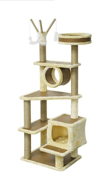 Trụ Cào Mèo YC Vàng - YC Cat Tree Yellow ZY-3