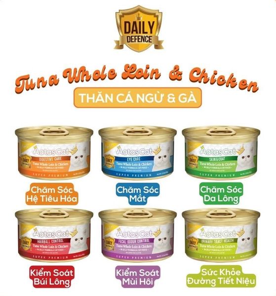 Aatas - Pate Mèo phiên bản Daily Defence (Bảo vệ hàng ngày) 80g