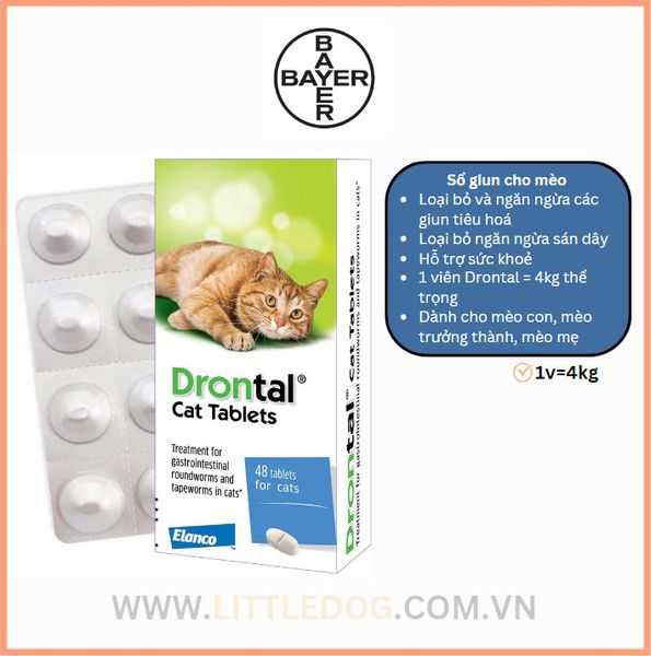 Bayer Drontal Sổ Giun Cho Mèo