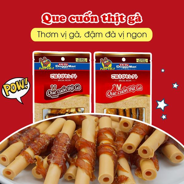DoggyMan - Que Cuốn Thịt Gà Mini – Gói 20 Cây