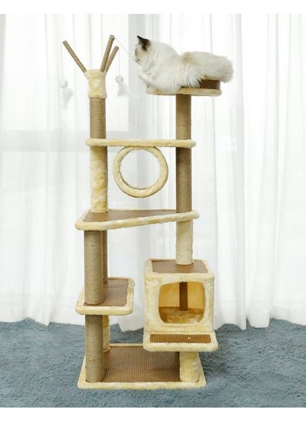 Trụ Cào Mèo YC Vàng - YC Cat Tree Yellow ZY-3