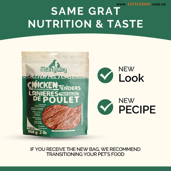 Thịt Gà Sấy Cho Thú Cưng - Meatyway Chicken Tenders - 100g/454g