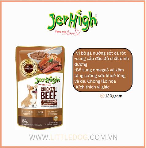 Jerhigh Pate Bò hầm Càrốt - Beef grilled Carrot 120g