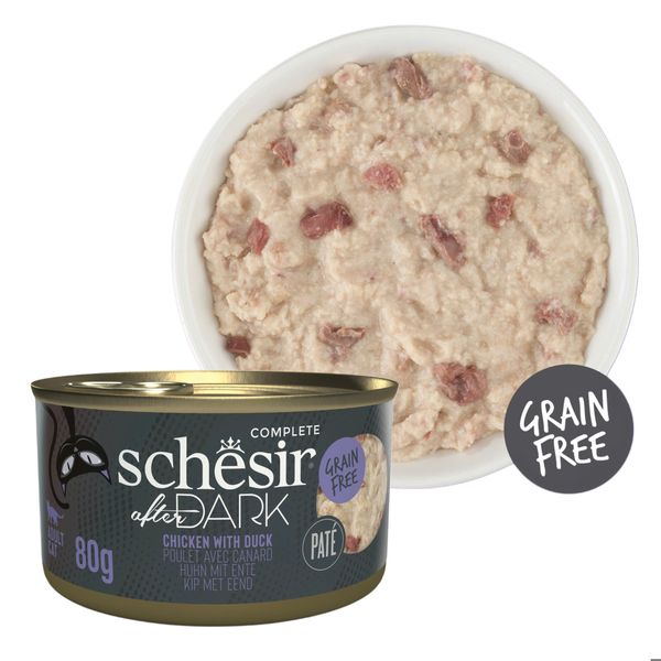 Pate Cho Mèo Schesir Dạng Pate Lon 80g – 4 Hương Vị Thơm Ngon Dạng Thịt Xay Mịn Với Nước Hầm
