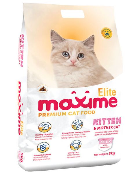 Maxime Elite – Thức Ăn Cao Cấp Cho Mèo Con & Mèo Mẹ Đang Mang Thai (Vị Sữa)
