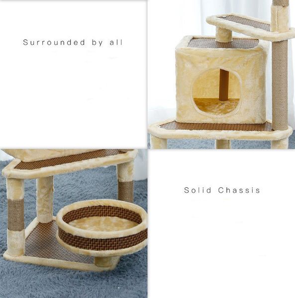 Trụ Cào Mèo YC Vàng - YC Cat Tree Yellow YM-3