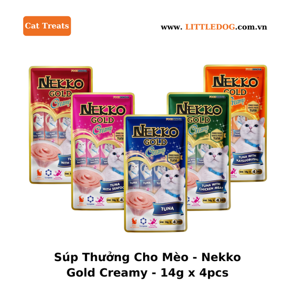 Súp Thưởng Cho Mèo - Nekko Gold Creamy - 14g x 4pcs