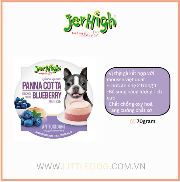 Jerhigh Panna Cotta - Thịt Gà dạng thạch & Rau củ
