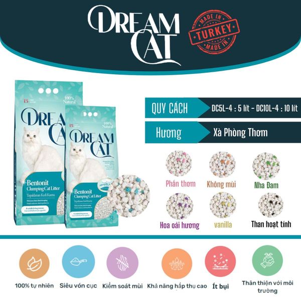 Dream Cat - Cát vệ sinh mèo Dream Cat 5L/10L