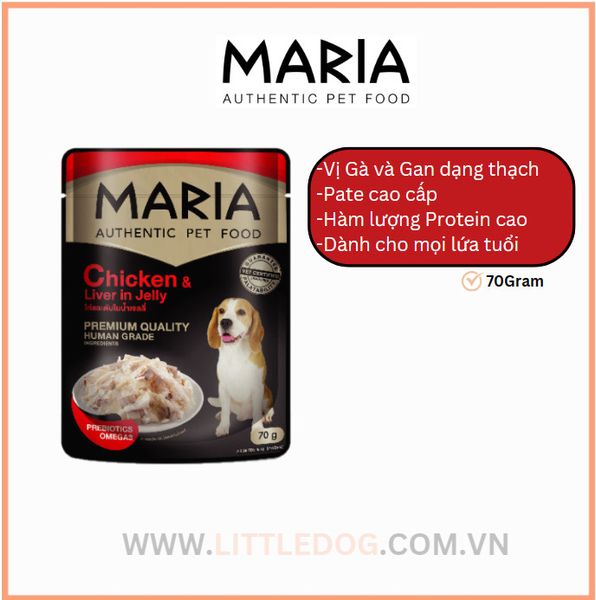 MARIA Pate Chó Vị Gà&Gan-Dog Chicken&Liver Jelly 70g
