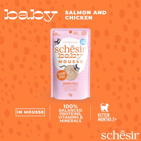 Pate Mèo Con Schesir Mousse Kitten Cao Cấp – Gói/80g