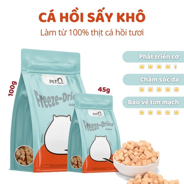 Pet Q - Thịt Sấy Lạnh Nhiều Vị Cho Chó Mèo