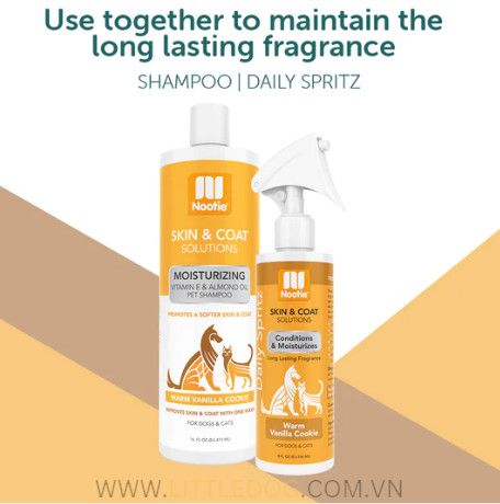 Nootie Xịt Dưỡng Hương Bánh Vanilla Conditioning & Moisturizing Spray – Warm Vanilla Cookie 236ML