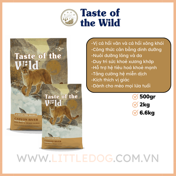 Taste Of The Wild Cat Canyon River (500g/2kg/6.6kg) -Vị Cá Hồi