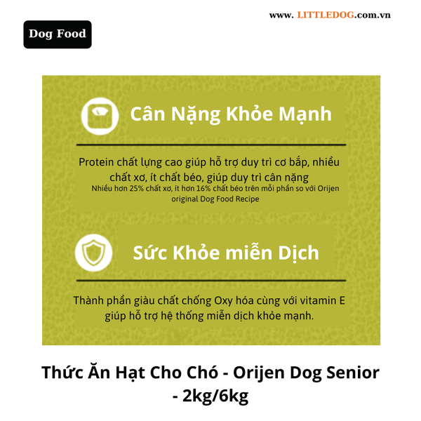 Thức Ăn Hạt Cho Chó - Orijen Dog Senior - 2kg/6kg