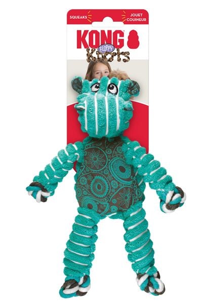Kong Floppy Hippo - Đồ chơi Kong con hà mã dây thừng (S/M, M/L)
