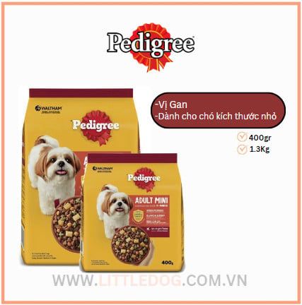 Pedigree - Thức ăn khô cho giống chó nhỏ trên 1 tuổi (400g/1.3kg)
