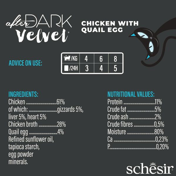 Pate Cho Mèo Schesir After Dark Mousse Cao Cấp – Gói 80g