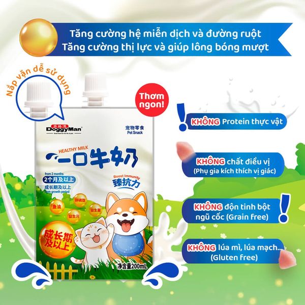 CattyMan – Sữa Dinh Dưỡng Cho Chó Mèo Trên 2 Tháng Tuổi (200ml)