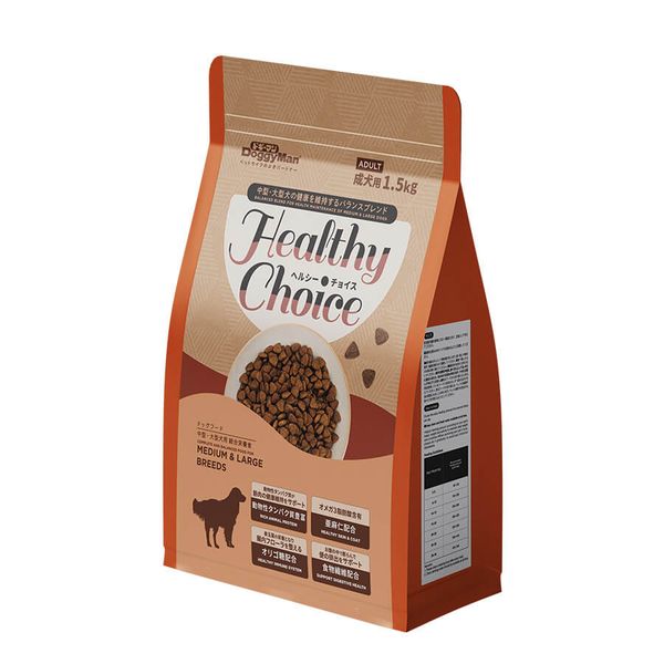 DoggyMan - Thức Ăn Hạt Healthy Choice Cho Chó Trưởng Thành Giống Vừa & Lớn – 400g/1,5kg