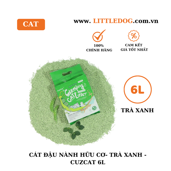 Cát vệ sinh hữu cho cơ cho mèo- Cuzcat- 6L