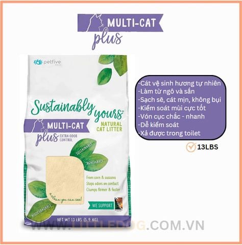 Petfive Cát Vệ Sinh - Multi Plus Cat Litter 5.9kg