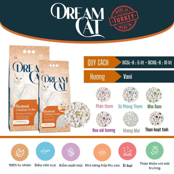 Dream Cat - Cát vệ sinh mèo Dream Cat 5L/10L