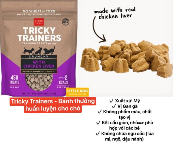 CloudStar Tricky Trainers - Bánh thưởng huấn luyện cho chó 227g