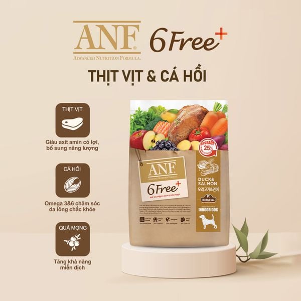 ANF - Thức ăn hạt khô cho chó mọi lứa tuổi ( Cá Hồi và Cá Trắng/ Cừu và Gạo/ Vịt và Cá Hồi) (1.6kg/5.6kg)