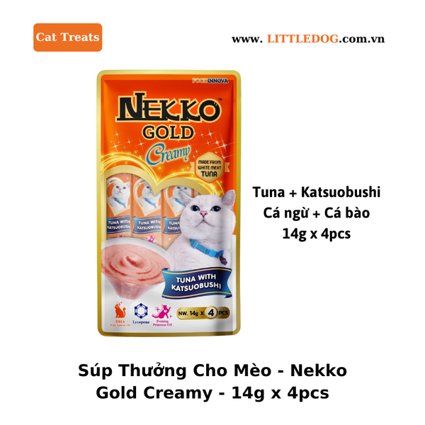 Súp Thưởng Cho Mèo - Nekko Gold Creamy - 14g x 4pcs