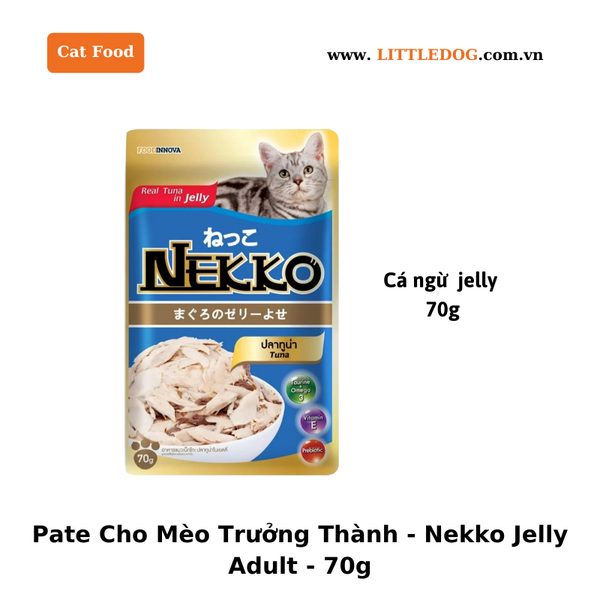 Pate Mèo Nekko Dạng Sốt Jelly Adult Gói/70g