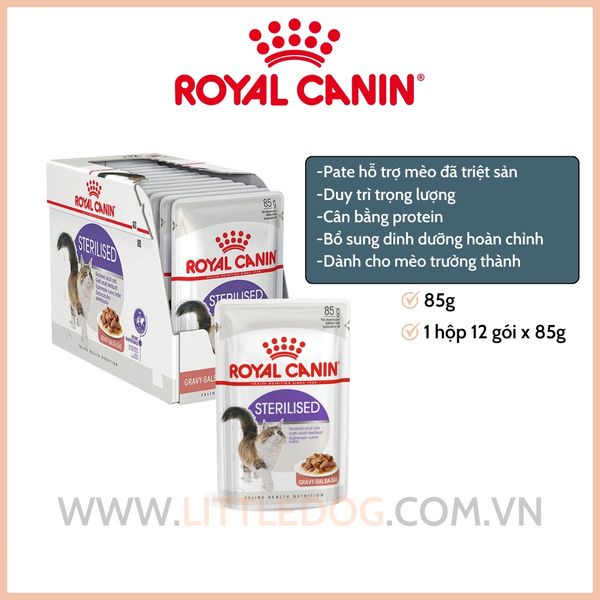 Pate Mèo triệt sản Royal Canin Sterilised in Gravy - 85g