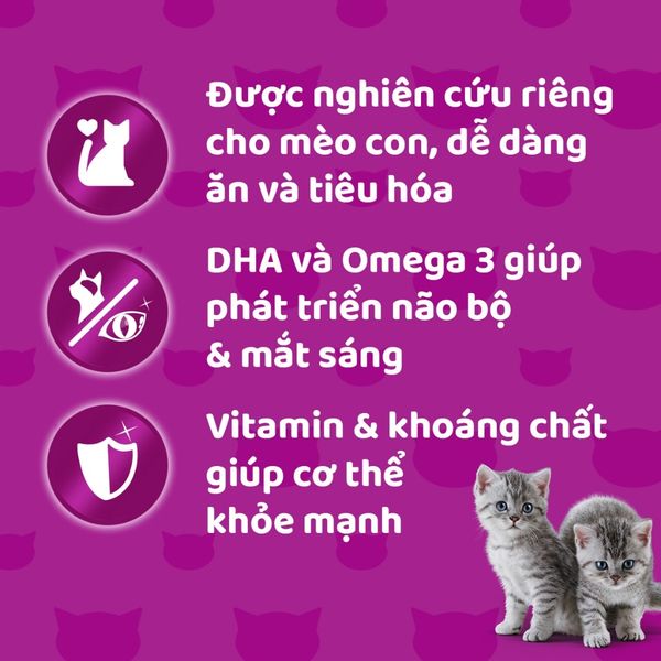 Whiskas Kitten - Pate cho Mèo Con 80g