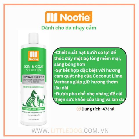 Nootie Dầu tắm hương Chanh Dừa - Coconut Lime Verbena 473ml