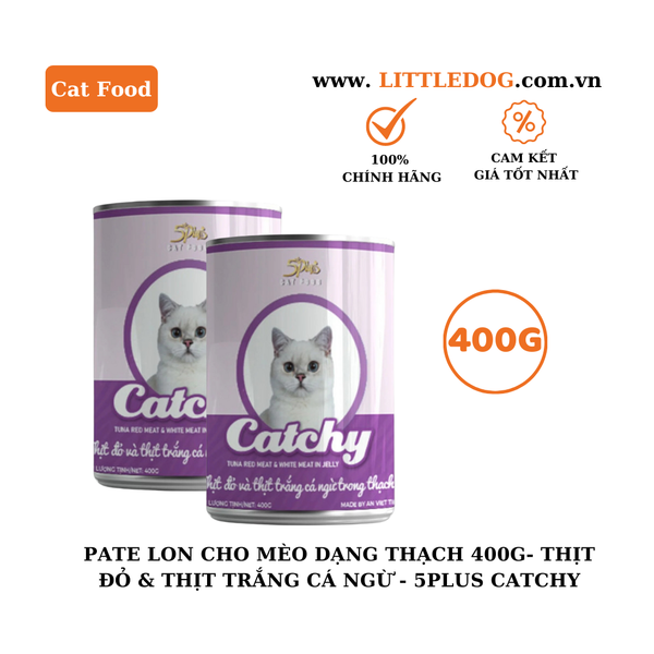 Pate Mèo 5Plus Catchy Dạng Thạch lon/400g