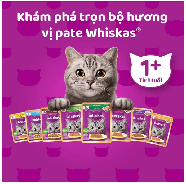 Whiskas Adult - Pate cho mèo trên 1 tuổi 85g