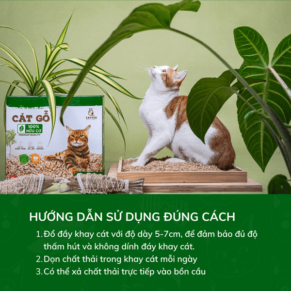 Cát Vệ Sinh Cho Mèo - CattFee Cát Gỗ Vón Cho Mèo - 6L/9L