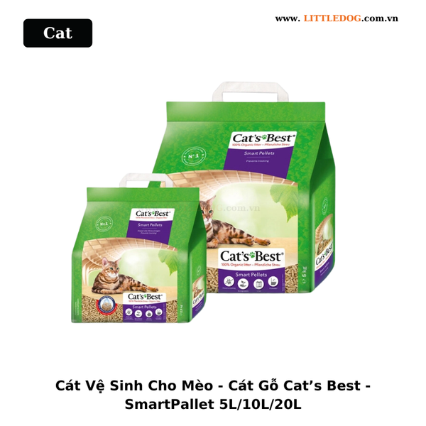 Cát Vệ Sinh Cho Mèo - Cát Gỗ Cat’s Best - SmartPallet 5L/10L/20L