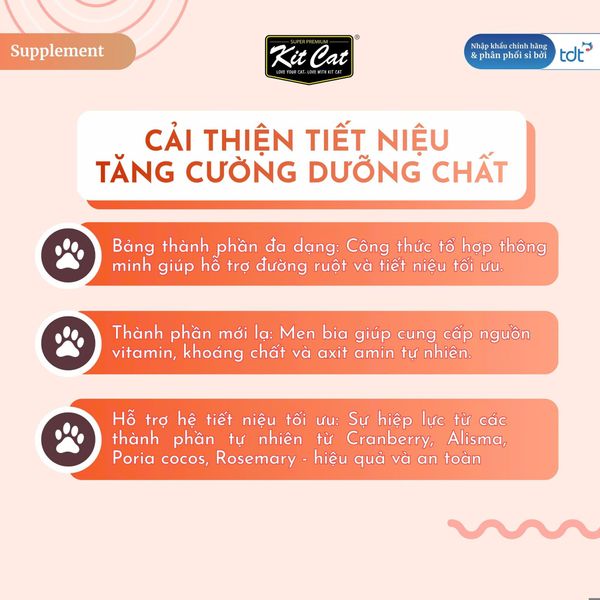 Kit Cat Daily Supplement Gel - Hỗ trợ tiết niệu 120gr