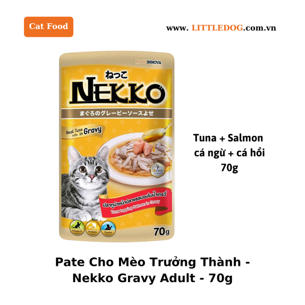 Pate Mèo Nekko Dạng Sốt - Gravy Adult Gói/70g