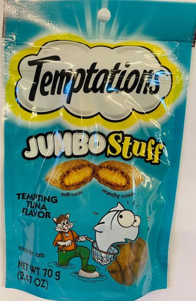 TEMPTATIONS Bánh Thưởng Vị CáNgừ-CAT ZumboStuff Tuna 70g