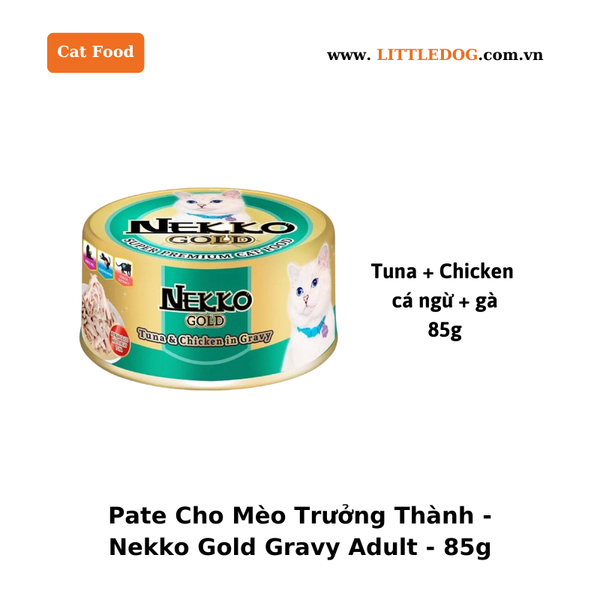 Pate Mèo Trưởng Thành Nekko Gold Adult - Lon/85g