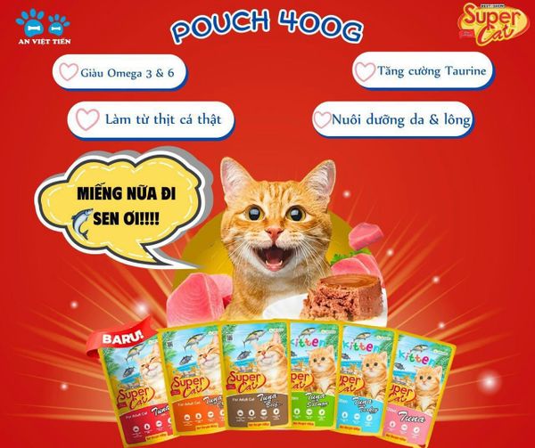 Pate Mèo Super Cat gói/400g