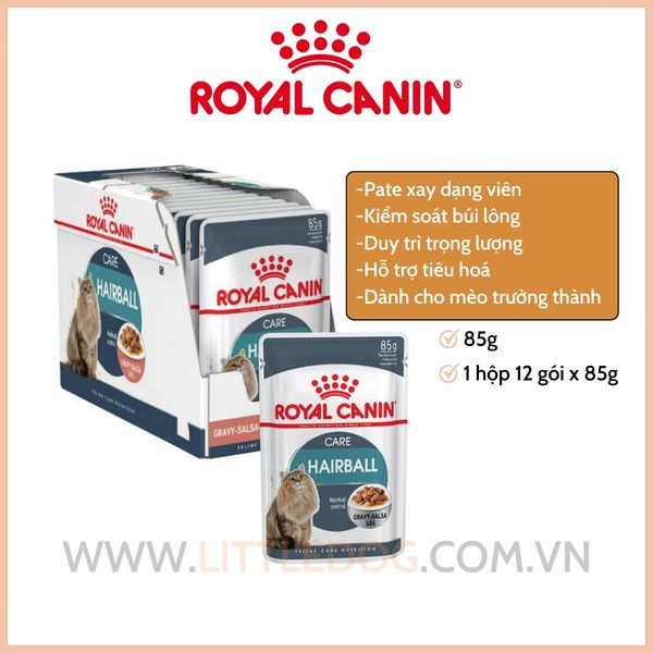 Pate Mèo Chống búi lông Royal Canin Pate Hairball Care Gravy-85g