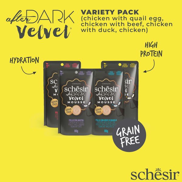 Pate Cho Mèo Schesir After Dark Mousse Cao Cấp – Gói 80g