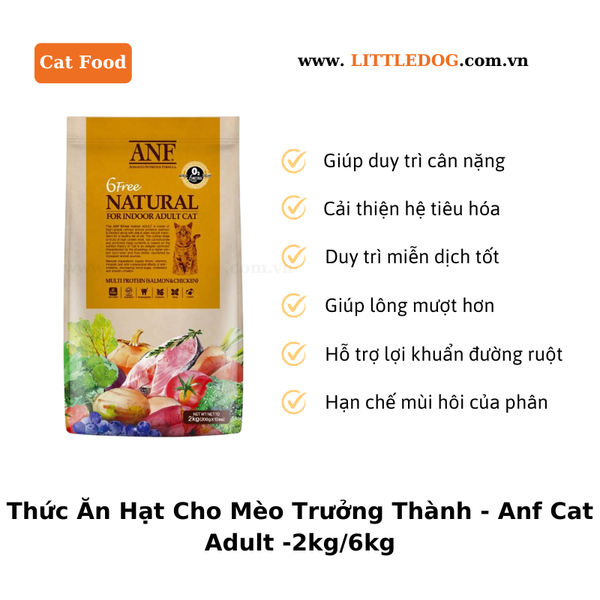 Thức Ăn Hạt Cho Mèo Trưởng Thành - Anf Cat Adult